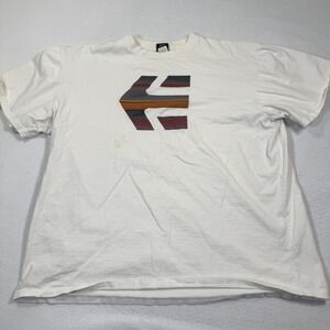 Etnies T-Shirt Mens XXL White Graphic‎ Arrow Streetwear Cotton y2k